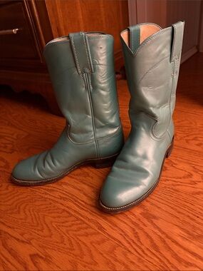Women’s Teal Western Leather Cowboy Boots